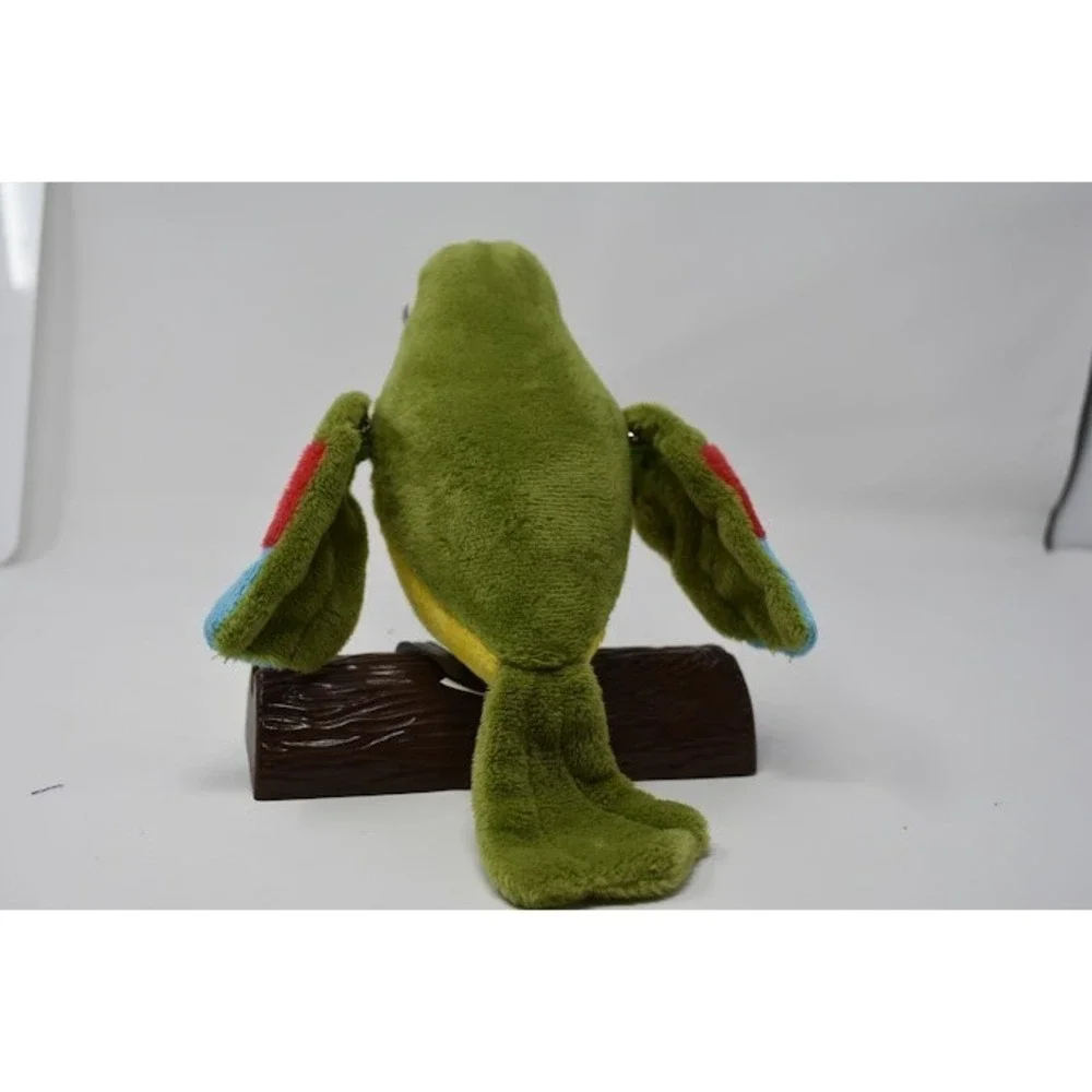 Interactive Talking Parrot Plush Toy Repeats Speech Battery Operated Tested Work